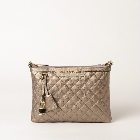 RAKI LOSANGE, sac pochette bronze mat
