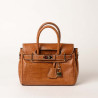 PYLA ROMY, mini sac à main cuir façon croco noix