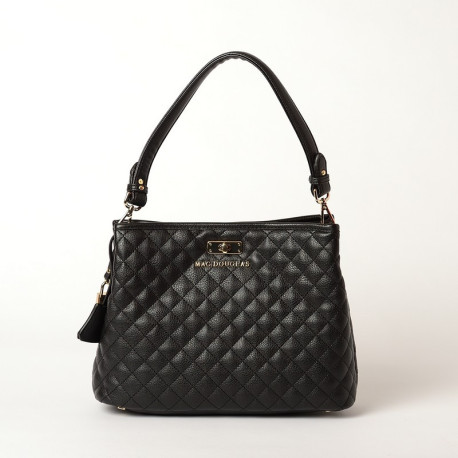 TAIKO LOSANGE, sac porté épaule noir mat