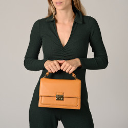 JOYAU ROMY, petit sac cartable safran