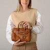PYLA ROMY, mini sac à main cuir façon croco noix