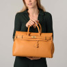 PYLA ROMY,  grand sac à main cuir safran
