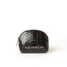 COCO BRYAN, porte monnaie zippé à motif python noir