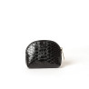 COCO BRYAN, porte monnaie zippé à motif python noir