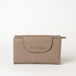 GONDOLE BRYAN, portefeuille compagnon matelassé gris taupe