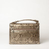 JOYAU BRYAN, sac cartable à motif python mordoré