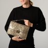 JOYAU BRYAN, sac cartable à motif python mordoré