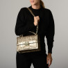 JOYAU BRYAN, sac cartable à motif python mordoré
