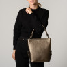 Megalo MAGDA, sac seau cuir bronze