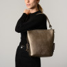 Megalo MAGDA, sac seau cuir bronze