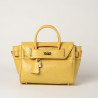 Pyla BRYAN, mini sac à main motif python jaune