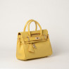 Pyla BRYAN, mini sac à main motif python jaune