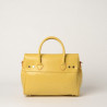 Pyla BRYAN, mini sac à main motif python jaune