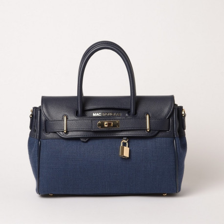 Pyla FANTASIA, petit sac à main lin marine