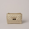 Trevise LOSANGE, mini sac travers or platine mat