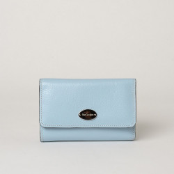 Tao BUNI, portefeuille cuir bleu ciel