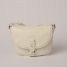 Treck MAGDA, besace cuir ivoire