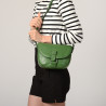 Treck MAGDA, besace cuir vert
