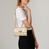 Trevise LOSANGE, mini sac travers or platine mat