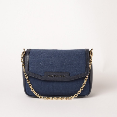 Kiribati FANTASIA, sac à main lin marine