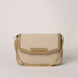 Kiribati FANTASIA, sac à main lin beige mastic