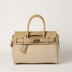 Pyla FANTASIA, petit sac à main lin beige mastic