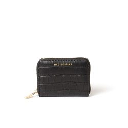 Cutter MERYL, porte monnaie zippé façon croco noir