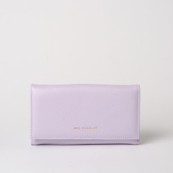 Gondole ROMY, portefeuille compagnon cuir parme
