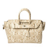 Pyla BRYAN, sac à main motif python sable beige