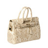 Pyla BRYAN, sac à main motif python sable beige