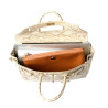 Pyla BRYAN, sac à main motif python sable beige