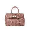Pyla BRYAN, petit sac à main motif python bicolore rose