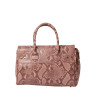 Pyla BRYAN, petit sac à main motif python bicolore rose