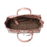 Pyla BRYAN, petit sac à main motif python bicolore rose