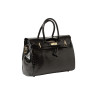 Pyla Bryan, petit sac à main motif python noir