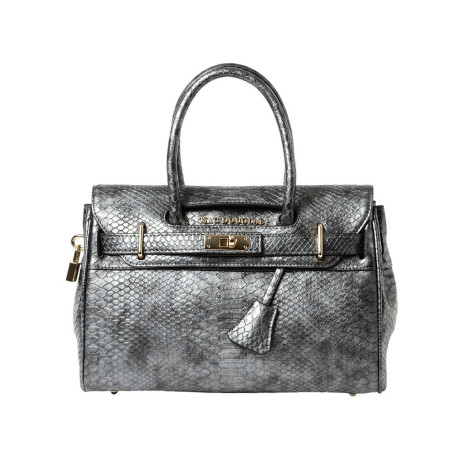 Pyla BRYAN, petit sac à main motif python silver