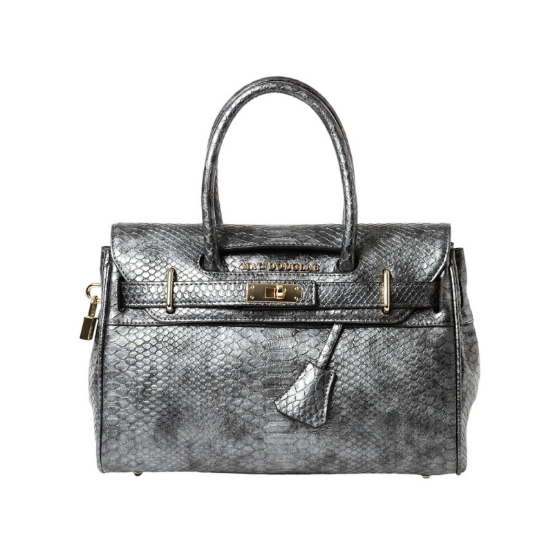 PYLA BRYAN, mini sac à main motif python silver