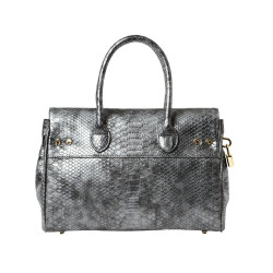Pyla BRYAN, petit sac à main motif python silver