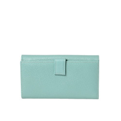 Gondole BUNI, portefeuille compagnon cuir celadon