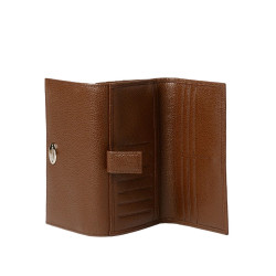 Gondole BUNI, portefeuille compagnon cuir chocolat