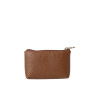 Limace BUNI, petit porte-monnaie zippé cuir marron café