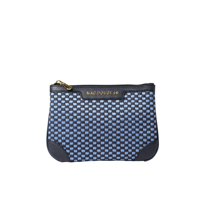 Jaipur FANTASIA, pochette toile tressée bleu jean