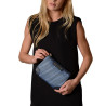 Jaipur FANTASIA, pochette toile tressée bleu jean