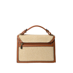 Joyau FANTASIA, petit sac cartable tressé écru
