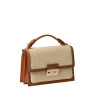 Joyau FANTASIA, petit sac cartable tressé écru