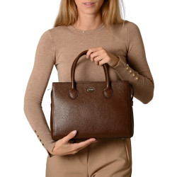Palermo BUNI, sac à main cuir chocolat