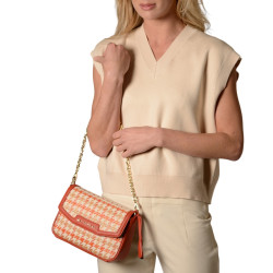 Kiribati FANTASIA, sac à motif pied de coq corail
