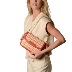 Kiribati FANTASIA, sac à motif pied de coq corail