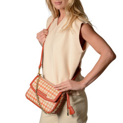 Kiribati FANTASIA, sac à motif pied de coq corail