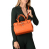 Pyla BUNI, petit sac à main cuir mandarine